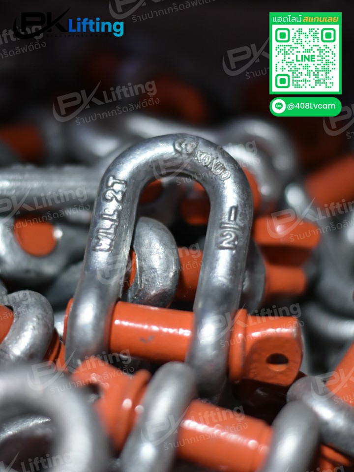 โอเมก้าชาเคิล โอเมก้าสเก็น Bow Shackle Anchor Shackle สเก็นรูปตัวยู สเก็นโค้ง สเก็นยกของแบบโอเมก้า 